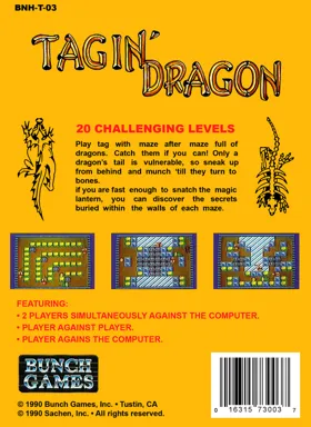 Tagin' Dragon (USA) (Unl) box cover back